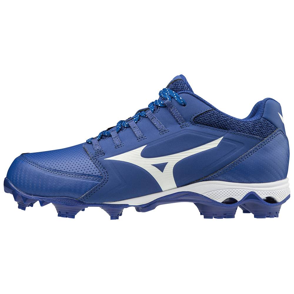 Zapatillas Sofbol Mizuno 9-Spike Advanced Finch Elite 4 TPU Molded Mujer Azul Real/Blancas Ofertas S